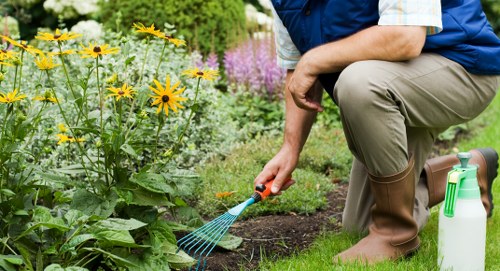 Operative handing a written quote to a homeowner before work begins